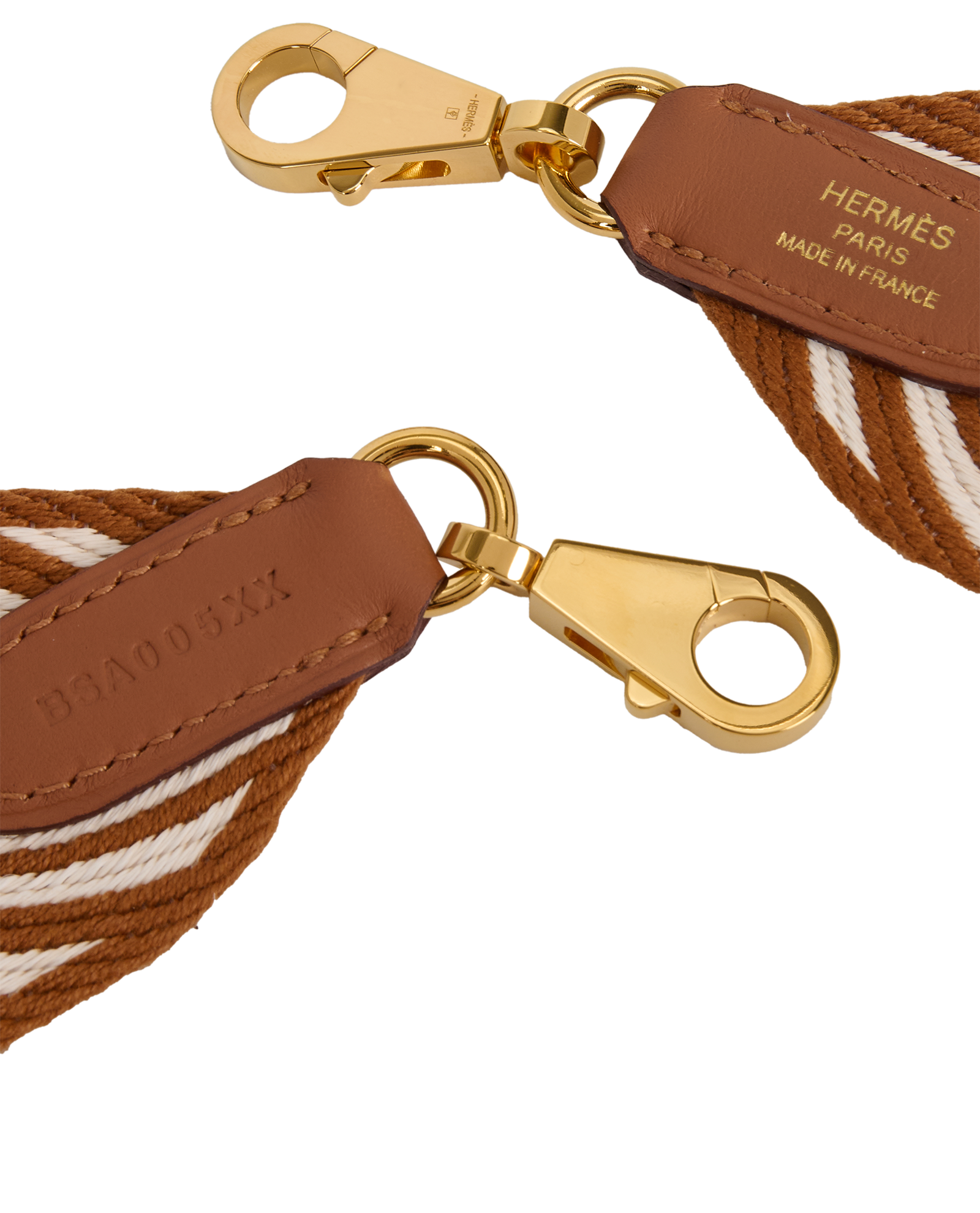 Hermès Bandouliere 50MM Sangle ZigZag, &pound;495, Accessories, Brown/White, Canvas, Other view